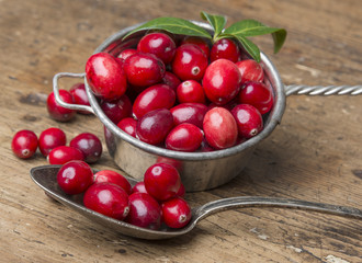 cranberries on a kitchen table
