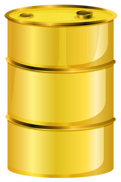A yellow oil barrel