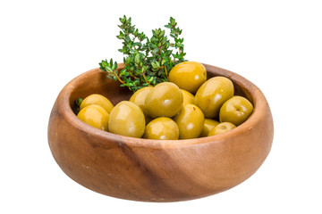 Green gigant olives