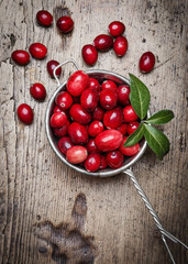 fresh cranberries on a kitchen table