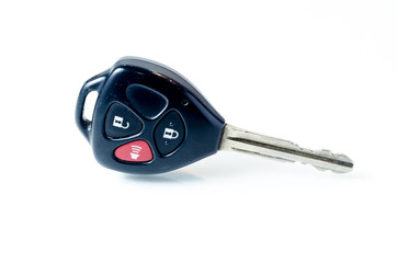 Car Keys and Remote on White with Clipping Path