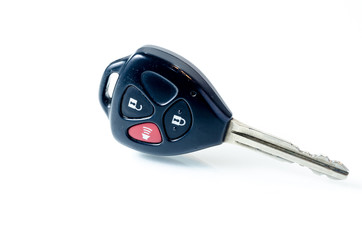 Car Keys and Remote on White with Clipping Path