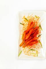 Background of pasta with spice
