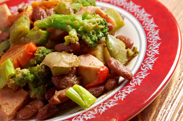 Cassoulet with pork sausage