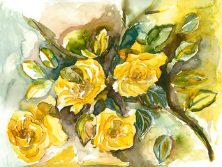 Yellow Roses Bush - 60673583