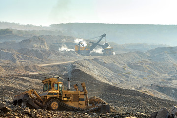 Truck and Electric Shovel