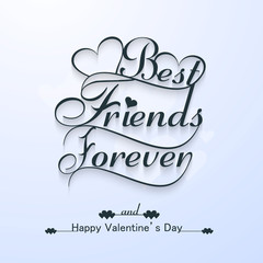 Beautiful best friends forever for happy valentine's day stylish