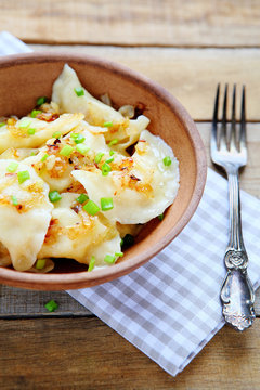 Polish pierogi with potatoes