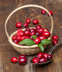 cranberries in a basket
