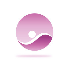 Vector Logo swimming in the sea