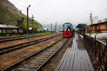 Stacja kolejowa Bajkał - obrazy, fototapety, plakaty