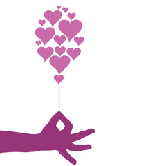 Vector violet Valentine day background