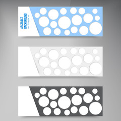Vector background banner. Circles set color and shadow