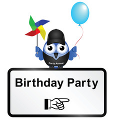 Comical Birthday Part sign