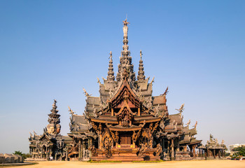Sanctuary of Truth - Pattaya - Thailand - obrazy, fototapety, plakaty