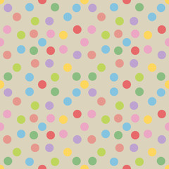 seamless polka dots background,vector Illustration