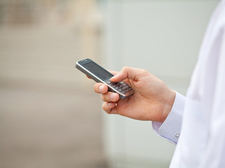 Smart man talking on phone