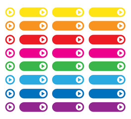 WEB BUTTONS POSTER (arrows website retro style rainbow colours)