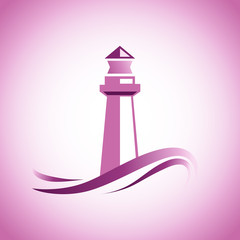 Vector Vector logo pink lighthouse