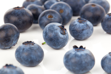Fresh Blueberries Isolated on the White Background