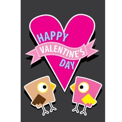 valentine day love beautiful card with cute love couple birds