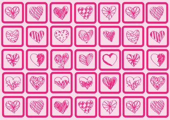 Valentines Day Heart Background  design