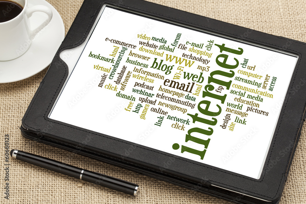 Canvas Prints internet word cloud