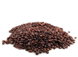 Coffee Beans Isolated On White