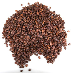 Coffee Beans Isolated On White