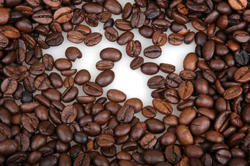 Naklejka premium Coffee Beans Background
