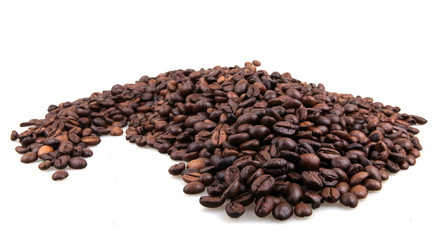 Coffee Beans Isolated On White