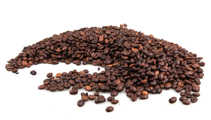 Coffee Beans Isolated On White