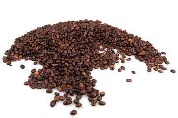 Coffee Beans Isolated On White
