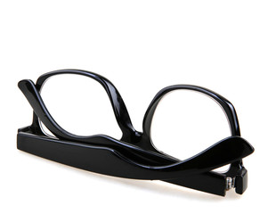 Black Eye Glasses Isolated On White