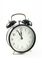 o'clock on white background, five to twelve o'clock