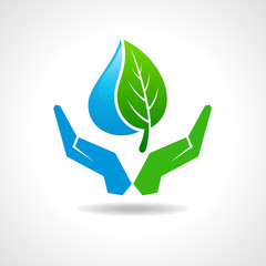 Save nature concept stock vector