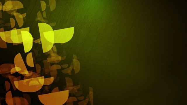 green background with geometric figures for titles