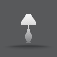 Vector of transparent table lamp icon on isolated background