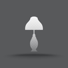 Vector of transparent table lamp icon on isolated background