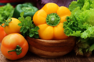 Closeup of fresh vegetables