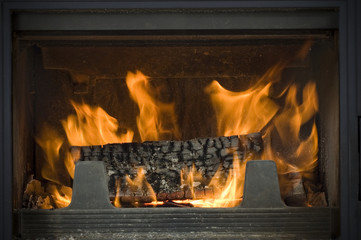 Hearth of a fireplace