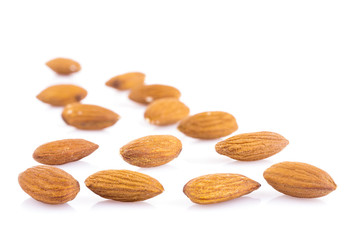 Almonds isolated on white