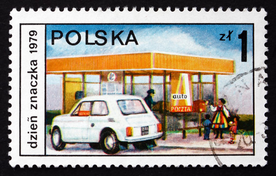Postage stamp Poland 1979 Drive-in Post Office