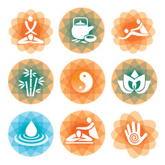 Massage spa symbols backgrounds