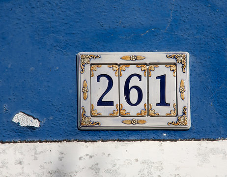 decorated ceramics house number sign