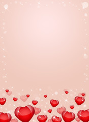 Abstract background of hearts