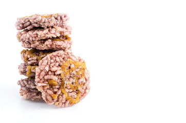 rice crust thai isolated white background