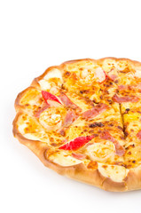 Pizza isolated white background