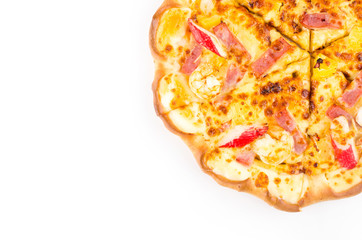 Pizza isolated white background