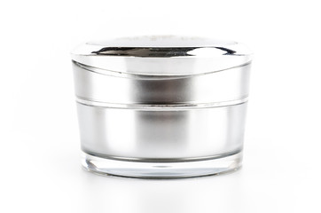 Blank cosmetic lotion bottle cream isolated white background